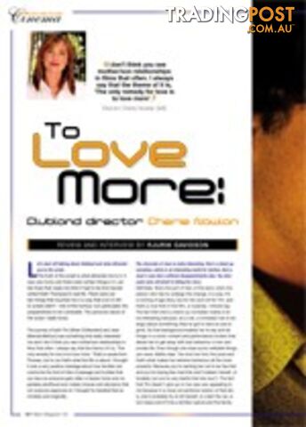 To Love More: Clubland Director Cherie Nowlan; Clubland and the Dramas of...