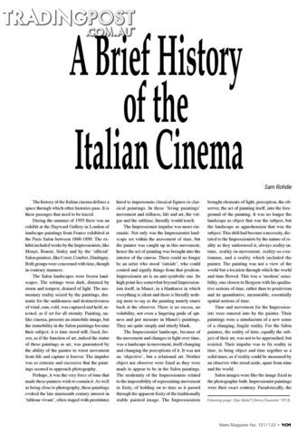 A Brief History of the Italian Cinema