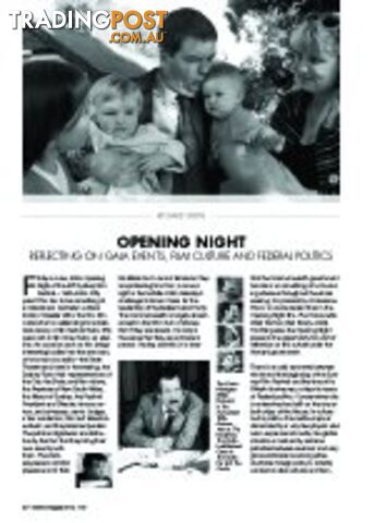 Opening Night: Reflecting on Gala Events, Film Culture and Federal Politics
