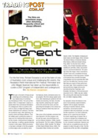 In Danger of Great Film: The Tenth Revelation Perth International Film Festival
