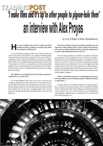 I make films and it's up to other people to pigeon-hole them': An interview with...