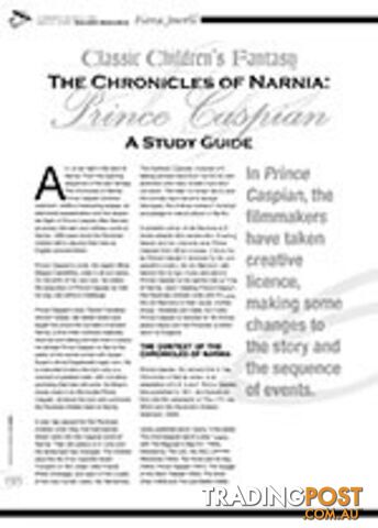 Classic Children's Fantasy: The Chronicles of Narnia: Prince Caspian. A Study Guide