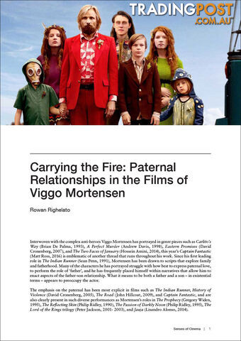 Carrying the Fire: Paternal Relationships in the Films of Viggo Mortensen