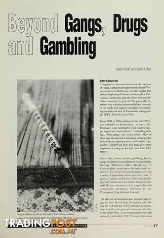 Beyond Gangs, Drugs and Gambling