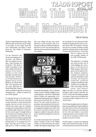 What Is This Thing Called Multimedia?
