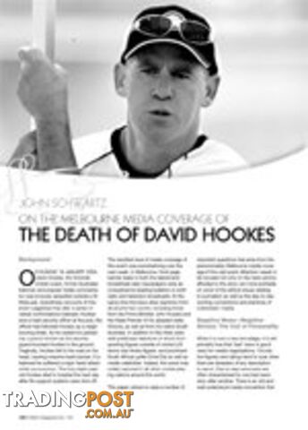 John Schwartz on the Melbourne Media Coverage of The Death of David Hooks