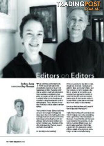 Editors on Editors: Andrea Lang Interviews Ray Thomas
