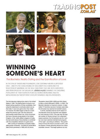Winning Someone's Heart: The Bachelor, Reality Dating and the Gamification of Love