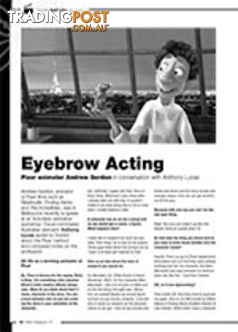 Eyebrow Acting: Pixar Animator Andrew Gordon in Conversation
