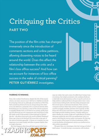 Critiquing the Critics: Part Two