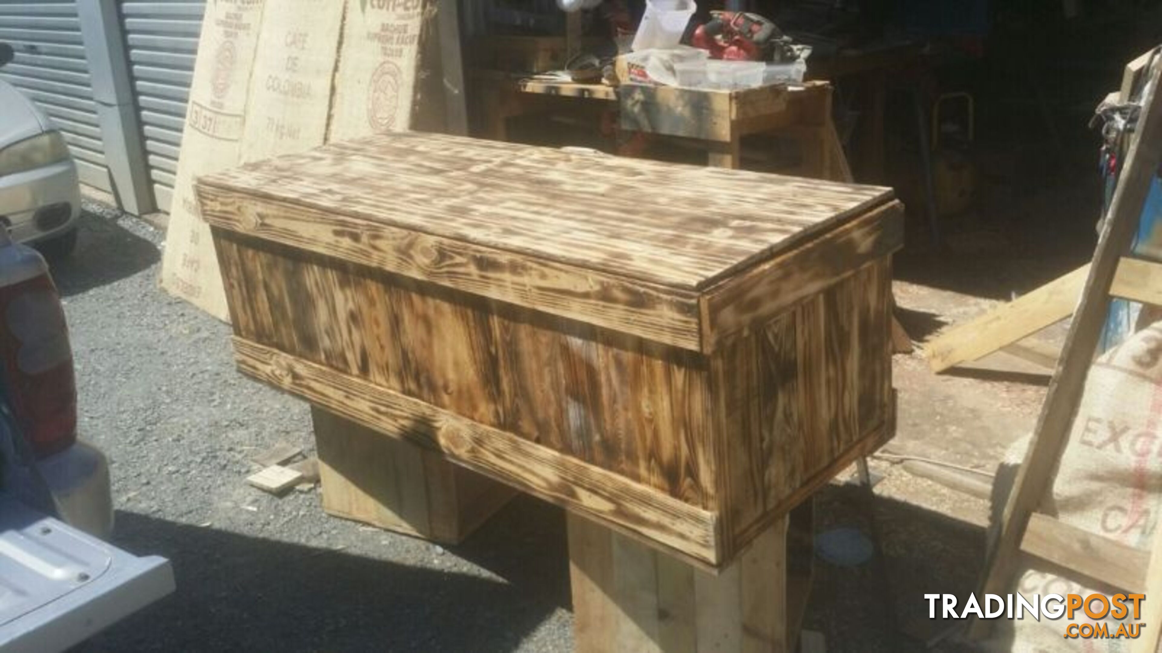 Rustic Wooden Chest - $240