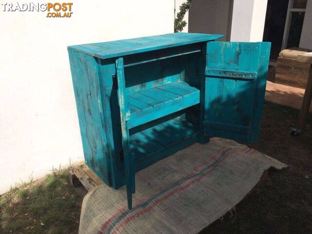 Teal coloured cupboard $400