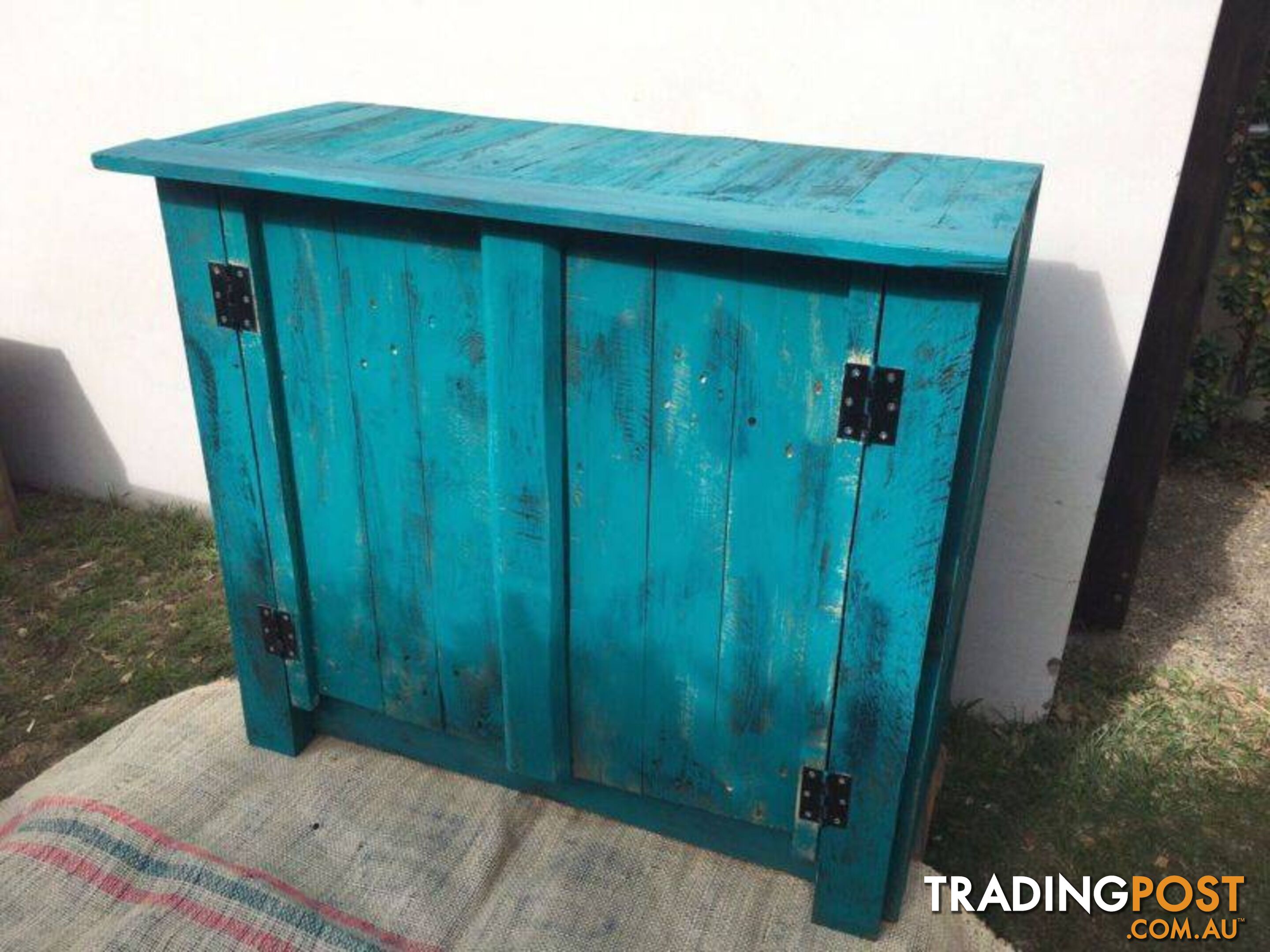 Teal coloured cupboard $400