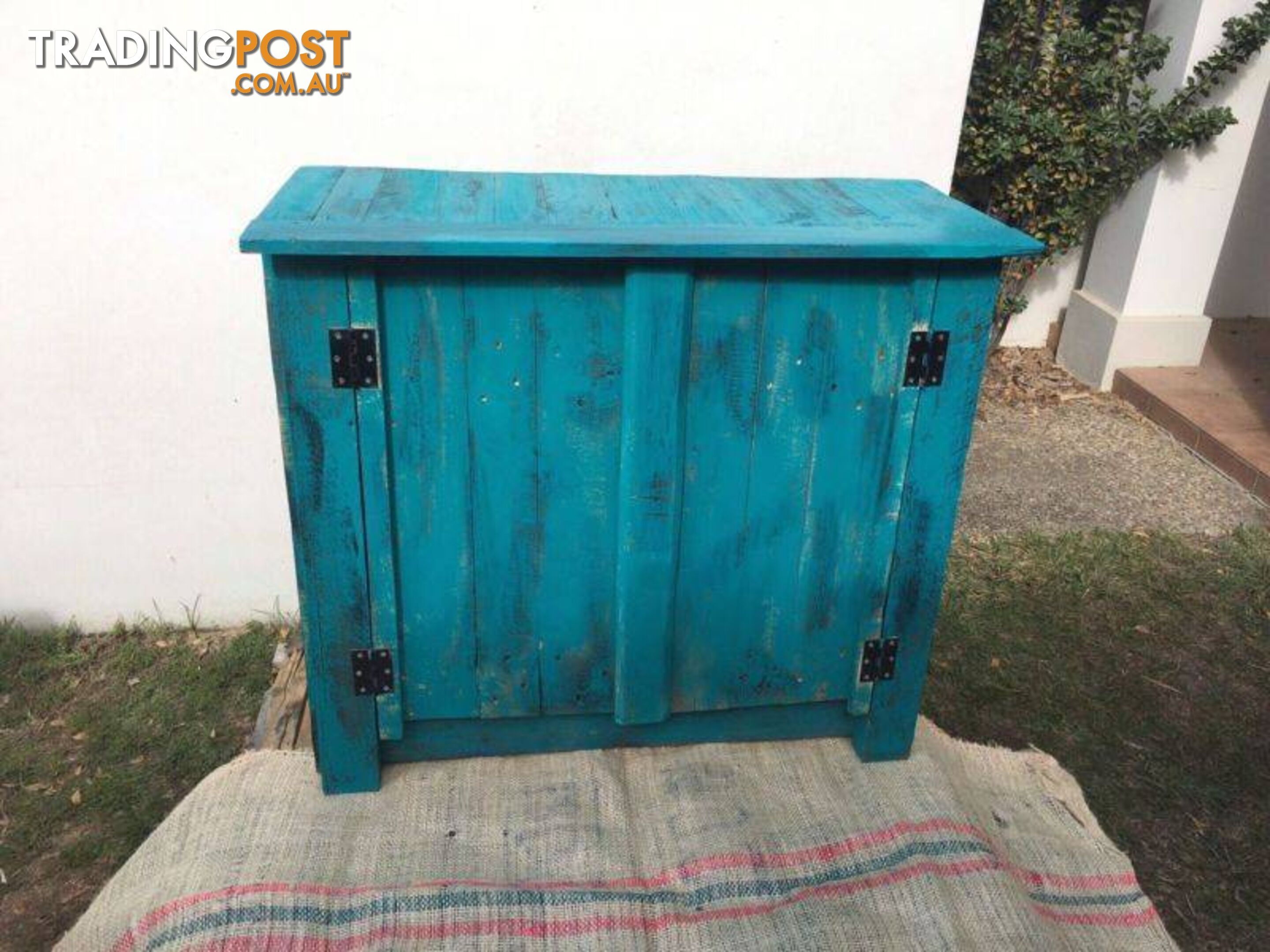 Teal coloured cupboard $400