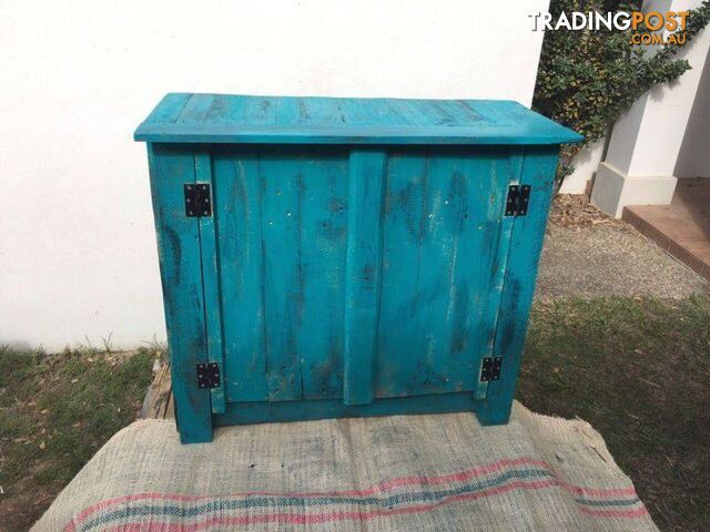 Teal coloured cupboard $400