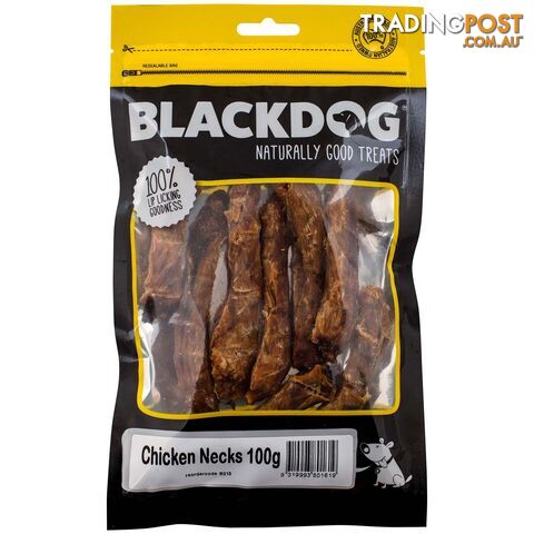 Black Dog Natural Dried Australian Chicken Necks - 100g - 9319993801619 - LKP-B213