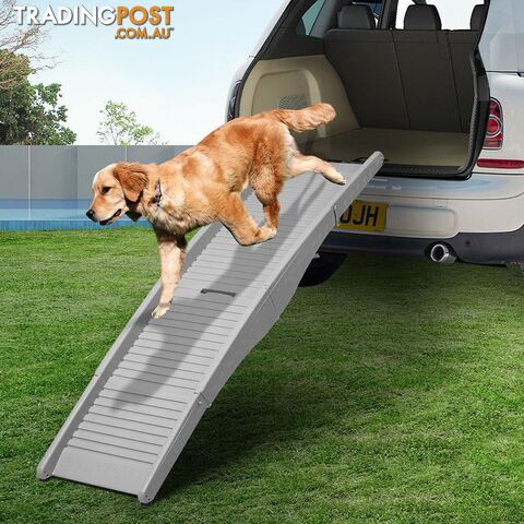 PaWz Dog Ramp Pet Car Suv Travel Stair Step Foldable Portable Lightweight Ladder - PaWz - 9356877192661 - SEL-PT1082-GY_1