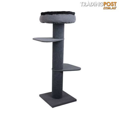 Charlieâ€™s Pet Highest Cat Tree Tower with Snuggle Nest - Dark Grey Black 48.5x48.5x142cm - Charlie's - 9347563006553 - DCI-5000655