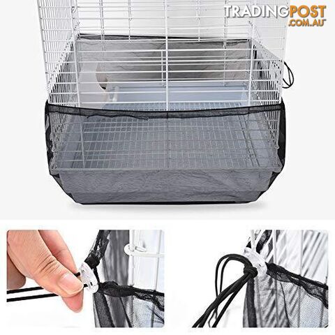  POPETPOP Bird Cage Cover Seed Catcher Birdcage Nylon