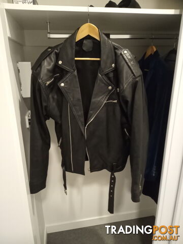 Mens/Women's Black Leather Jacket