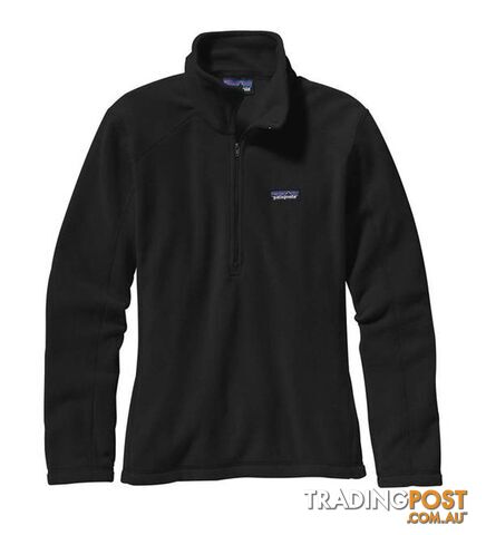 Patagonia Micro D 1/4 Zip Fleece Womens Jacket - Black - XL - 26278-BLK-XL