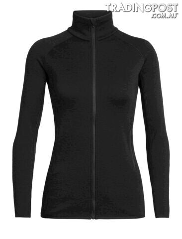 Icebreaker RealFleece Merino Elemental LS Zip Womens Fleece Jacket - Black - XS...