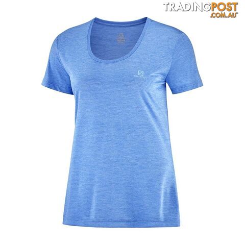 Salomon Agile SS Womens Running T-Shirt - Marina - L - LC1546200-L
