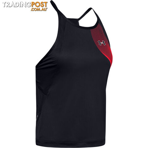Under Armour Qualifier Iso-Chill Womens Running Singlet - Black - LG -...