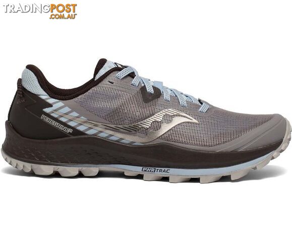 Saucony Peregrine 11 Wide Womens Trail Running Shoes - Zinc/Sky/Loom -...