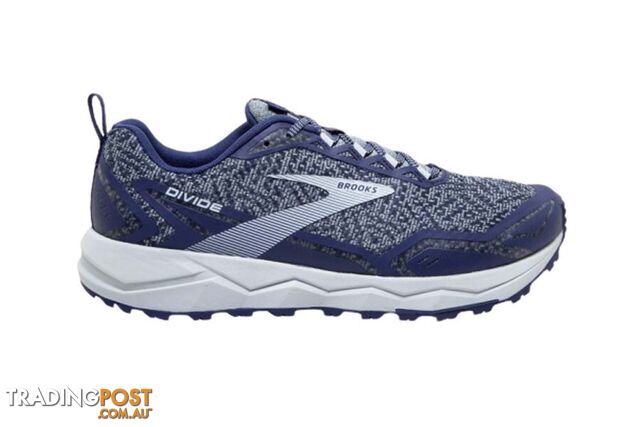 Brooks Divide Mens Trail Running Shoes - Deep Cobalt/Grey/Blue - 1103331D-456