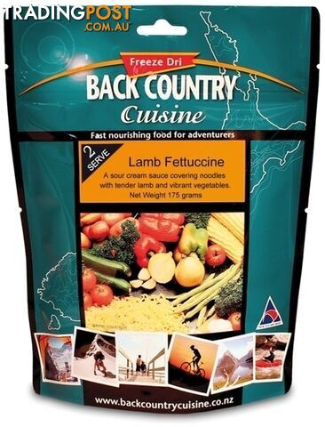 Back Country Cuisine Freeze Dried Food Lamb Fettuccine - Regular - BC411