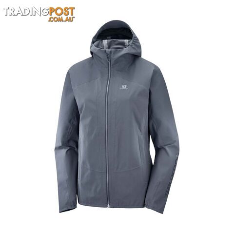 Salomon Outline Womens Waterproof Jacket - Ebony - S - LC1385300-S