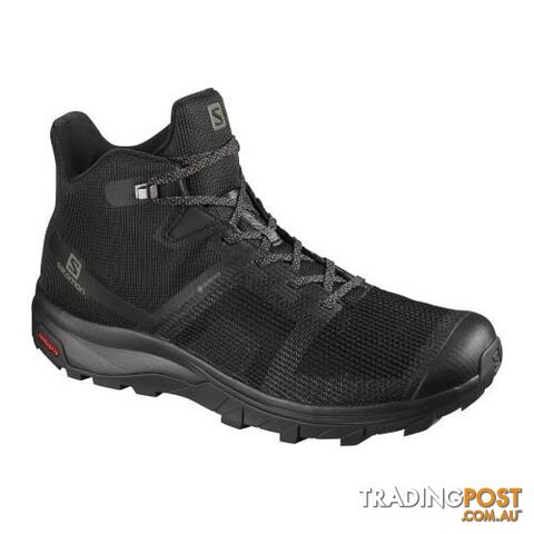 Salomon Outline Prism Mid GTX Mens Hiking Shoes - Black/Black - 11US -...