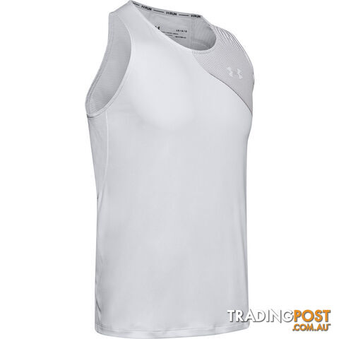 Under Armour Qualifier Iso-Chill Singlet Mens Running Singlet - Grey - SM -...