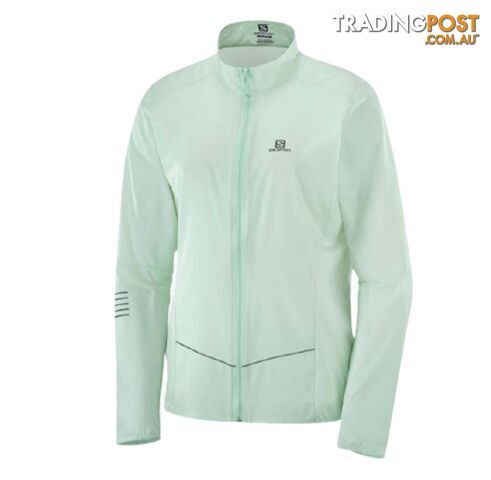 Salomon Sense Womens Running Jacket - Opal Blue - L - LC1479600-L