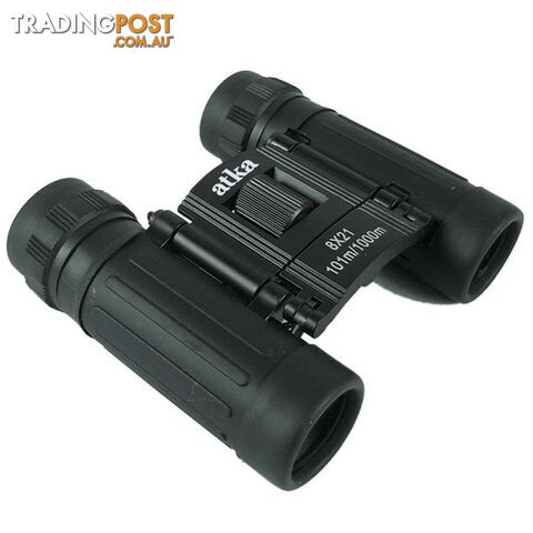 Atka 8 x 21 Binoculars - Black - XAB100821
