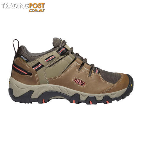 Keen Steens WP Womens Waterproof Hiking Shoes - Timberwolf Coral - US 6H -...
