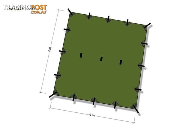 DD Hammocks Tarp 4X4 - Olive Green - DD-97170 - photo 2 of 2