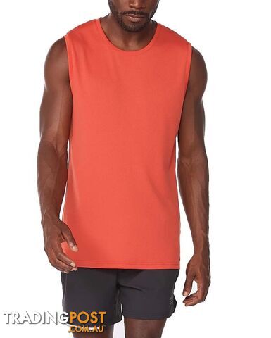 2XU Aero Mens Running Tank - Rust/Black Reflective - L - MR6558a-RUS-BRF-L