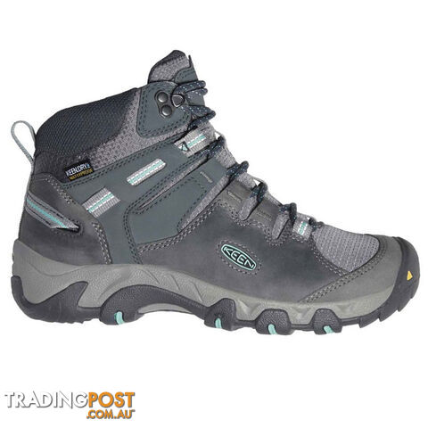 Keen Steens Leather WP Womens Waterproof Hiking Boots - Steel Grey Ocean Wave -...