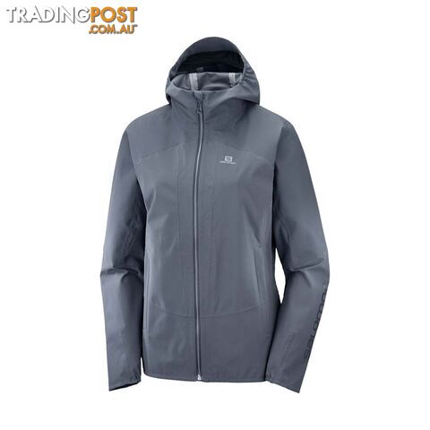 Salomon Outline Womens Waterproof Jacket - Ebony - L - LC1385300-L