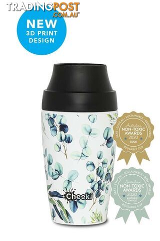 Cheeki Insulated Reusuable Coffee Mug - 350ml - 3D Watercolour - OCM350WC3D