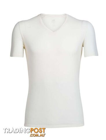 Icebreaker Merino Anatomica SS V Neck Mens T-Shirt - Snow - XXL - 103661104XXL
