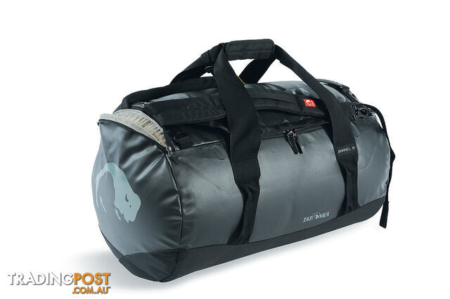 Tatonka 65L Medium Weatherproof PVC Barrel Bag & Backpack - Black - TAT1952.040