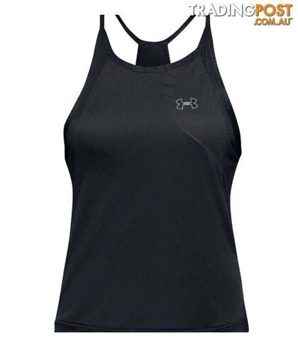 Under Armour Qualifier Iso-Chill Womens Running Tank - Black/Jet Gray/Reflective...