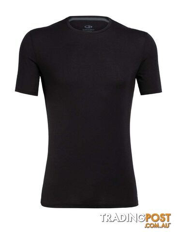 Icebreaker Merino Anatomica SS Crewe Mens T-Shirt - Black - S - 103033001S