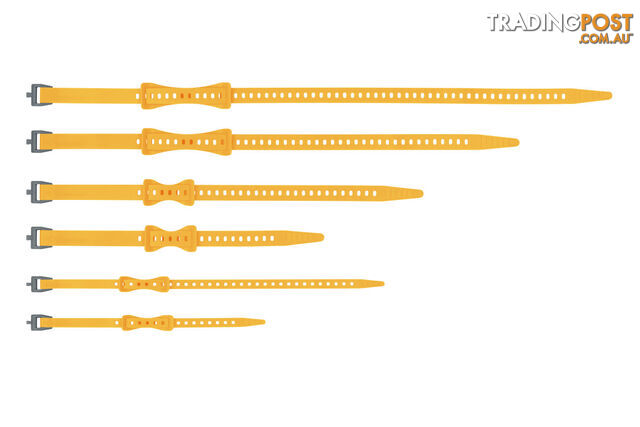 Sea To Summit Stretch-Loc 12 TPU Straps - 12mm X 300mm - 2pk - Yellow -...