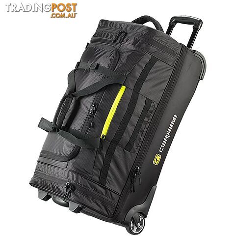 Caribee Scarecrow DX 85 Wheeled Gear Trolley Bag - Black - 5742-BLK