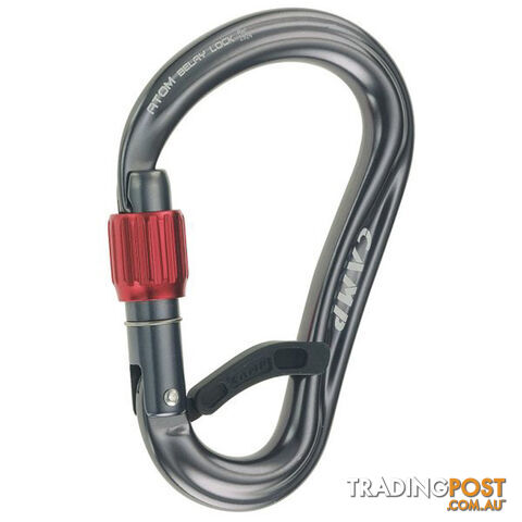 CAMP Atom Belay Lock Carabiner - Gun Metal - CAMP2924