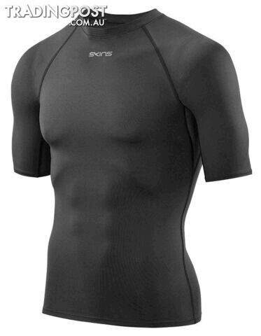 SKINS DNAmic Force Mens Short Sleeve Compression Top - Black - S - SWDF00010049001S